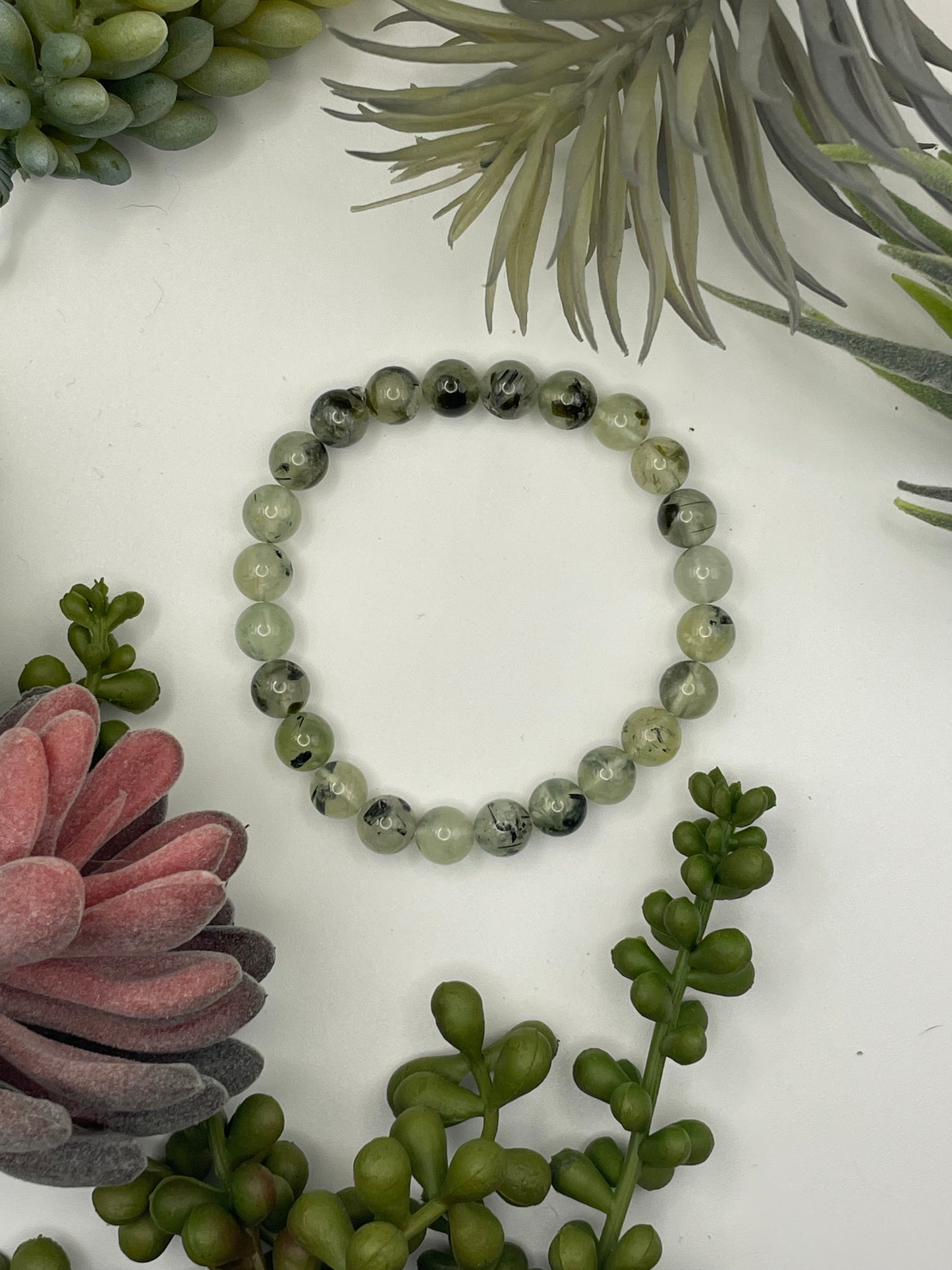 prehnite/epidote bracelet