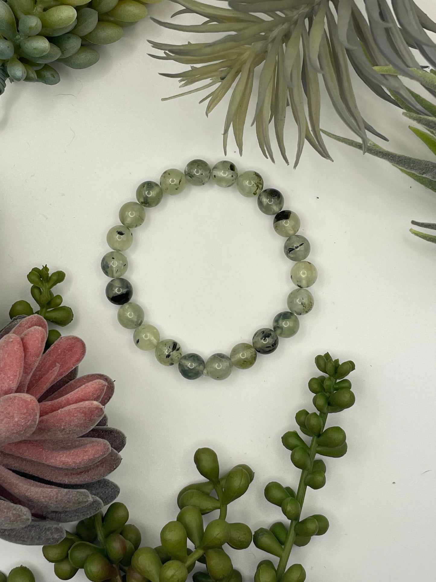 prehnite/epidote bracelet