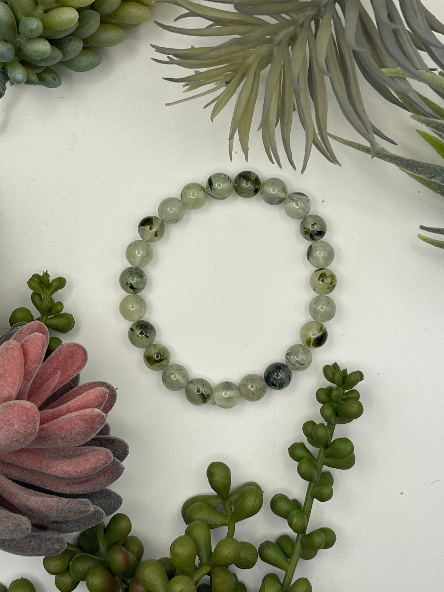 prehnite/epidote bracelet