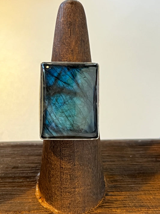 labradorite ring (silver)