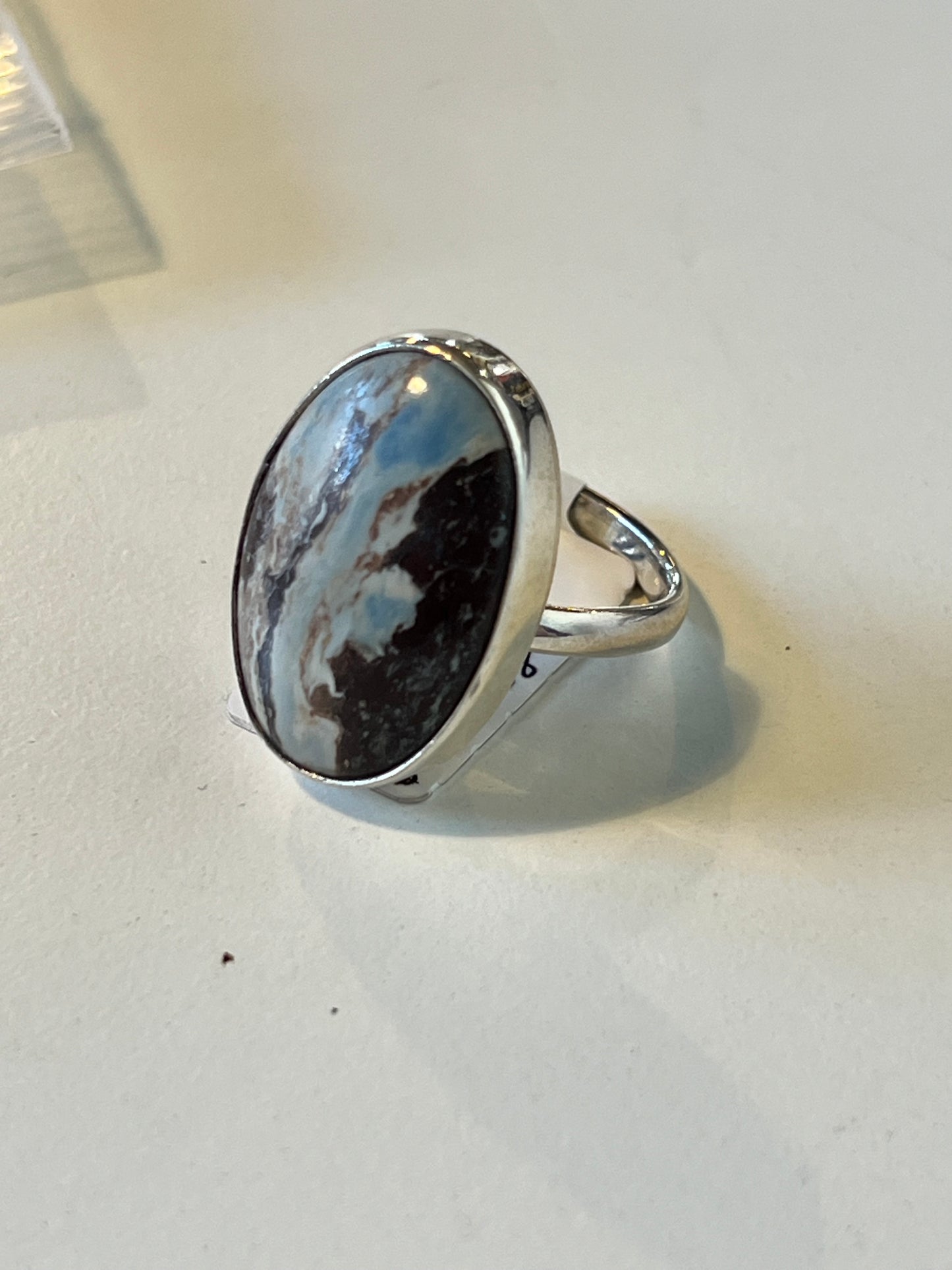 Aztec lapis adjustable rings