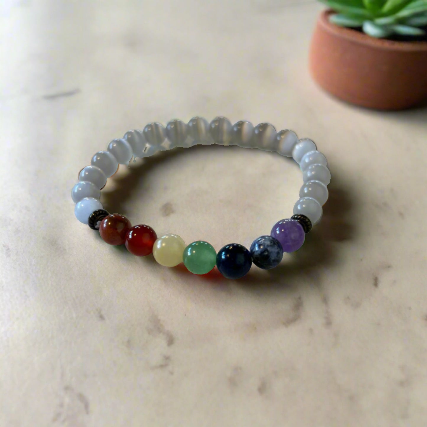 beaded chakra bracelet
