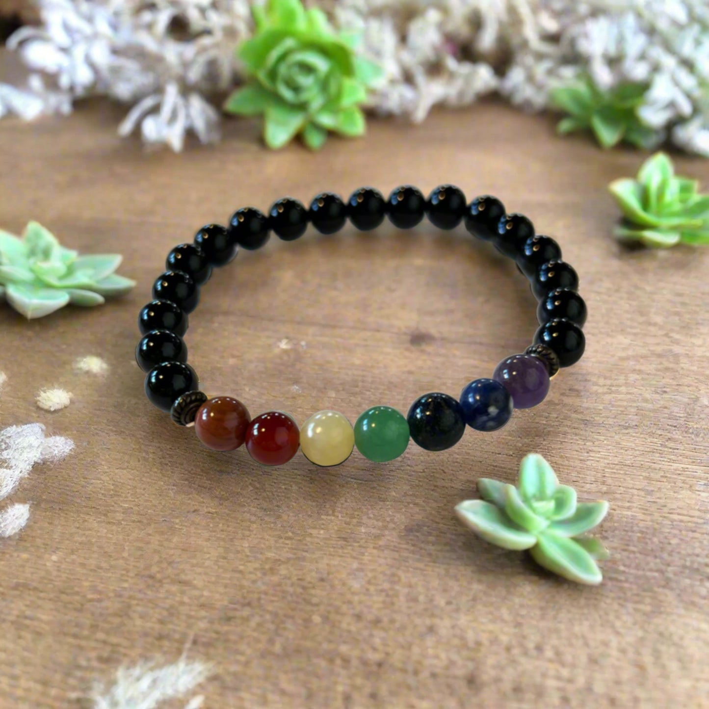 beaded chakra bracelet