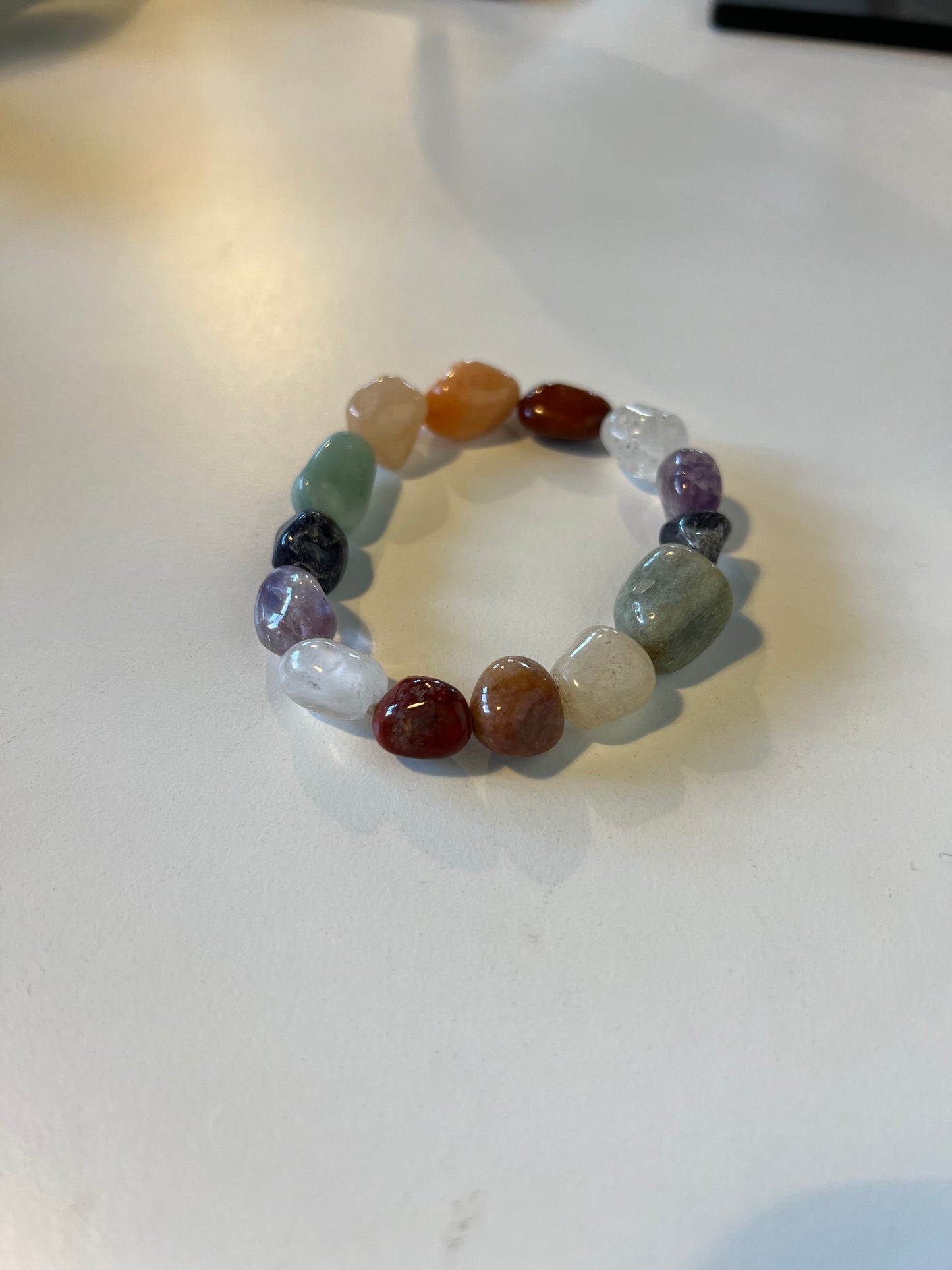 chunky beaded chakra bracelet