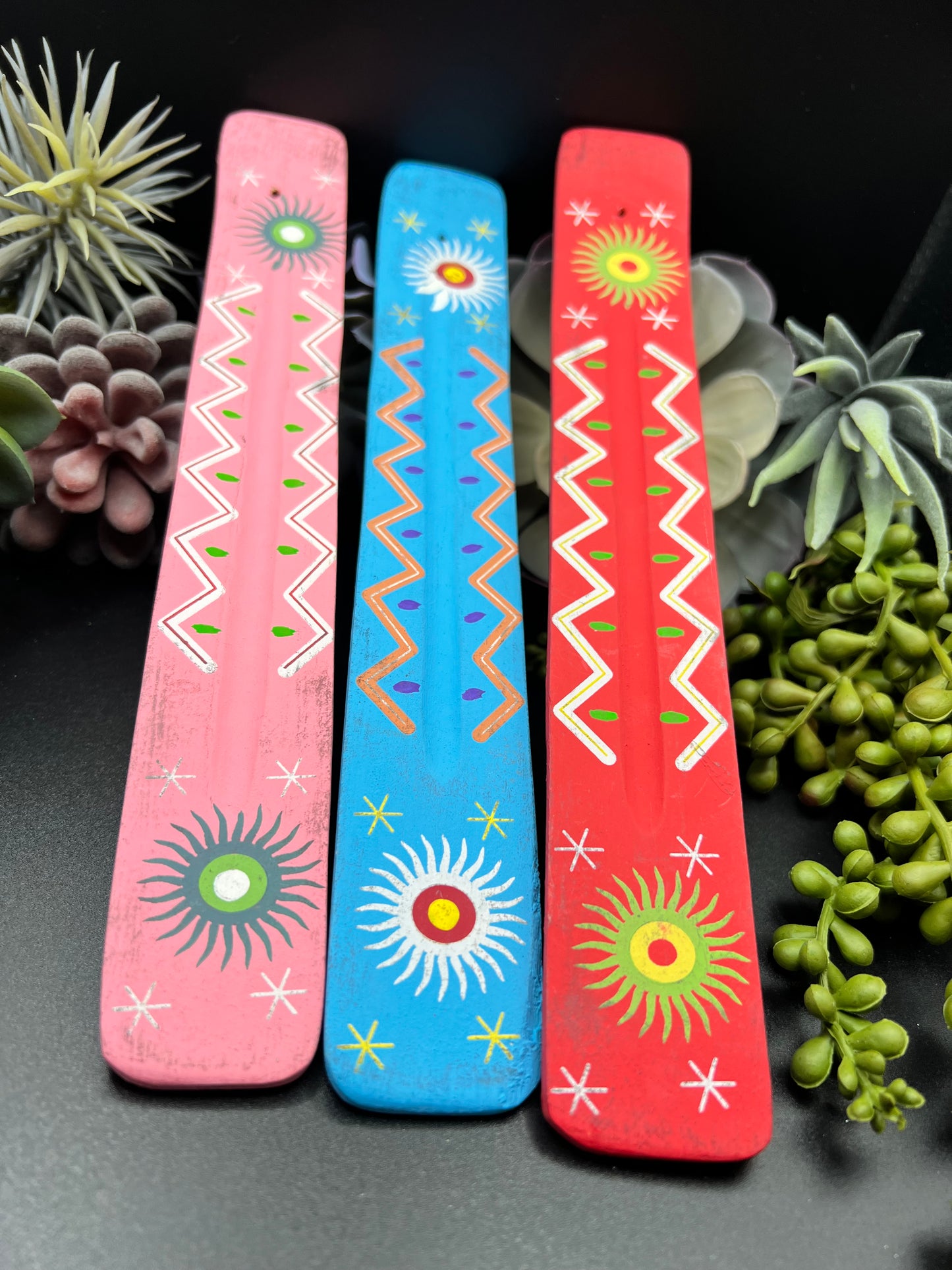 painted incense stick burners