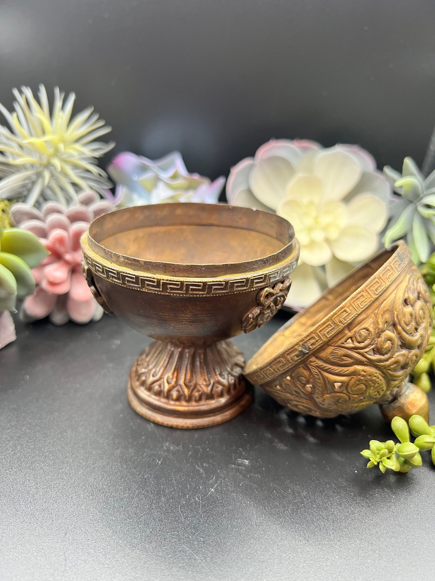 Tibetan brass censer incense burner