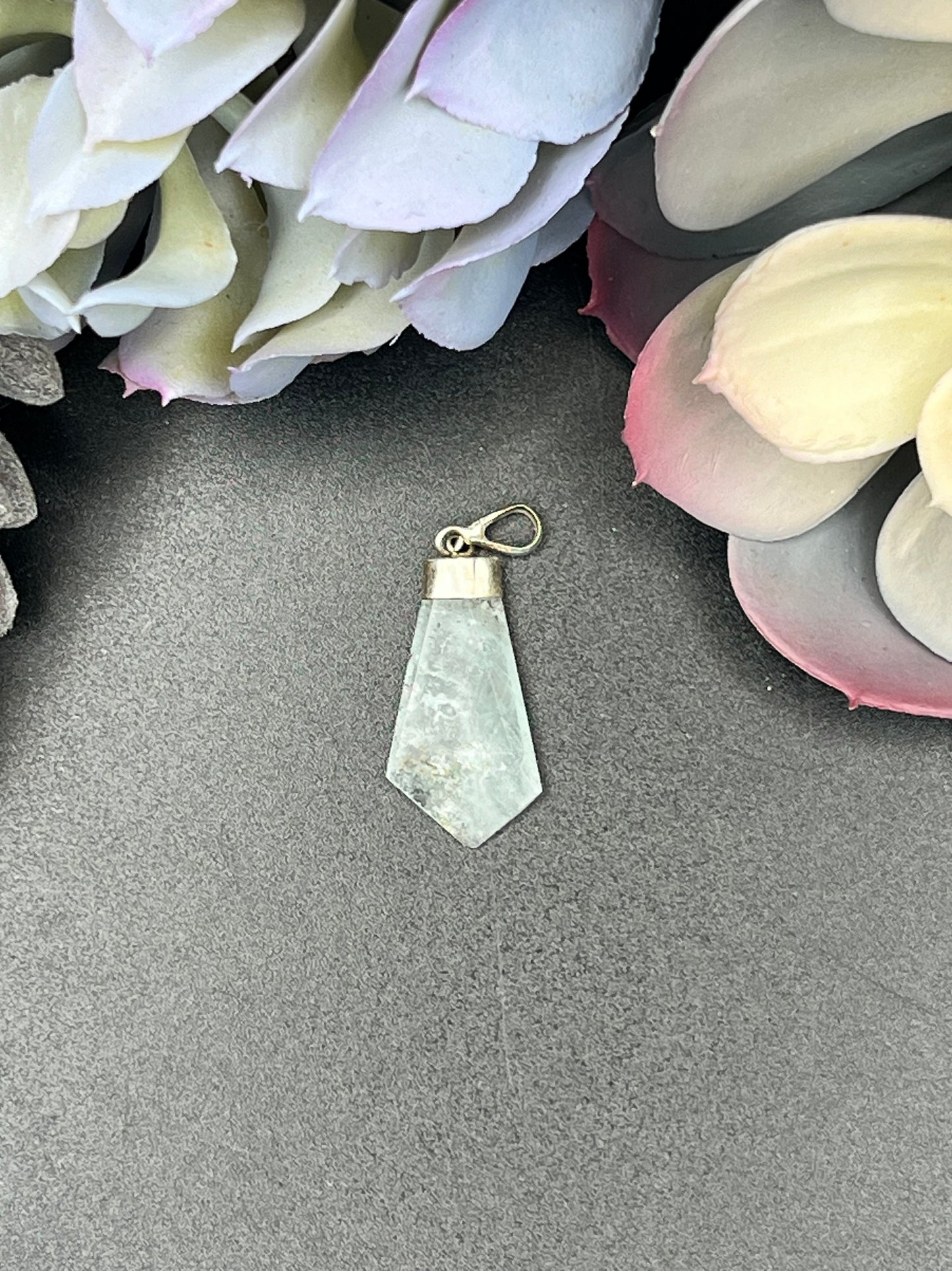 aquamarine point pendant