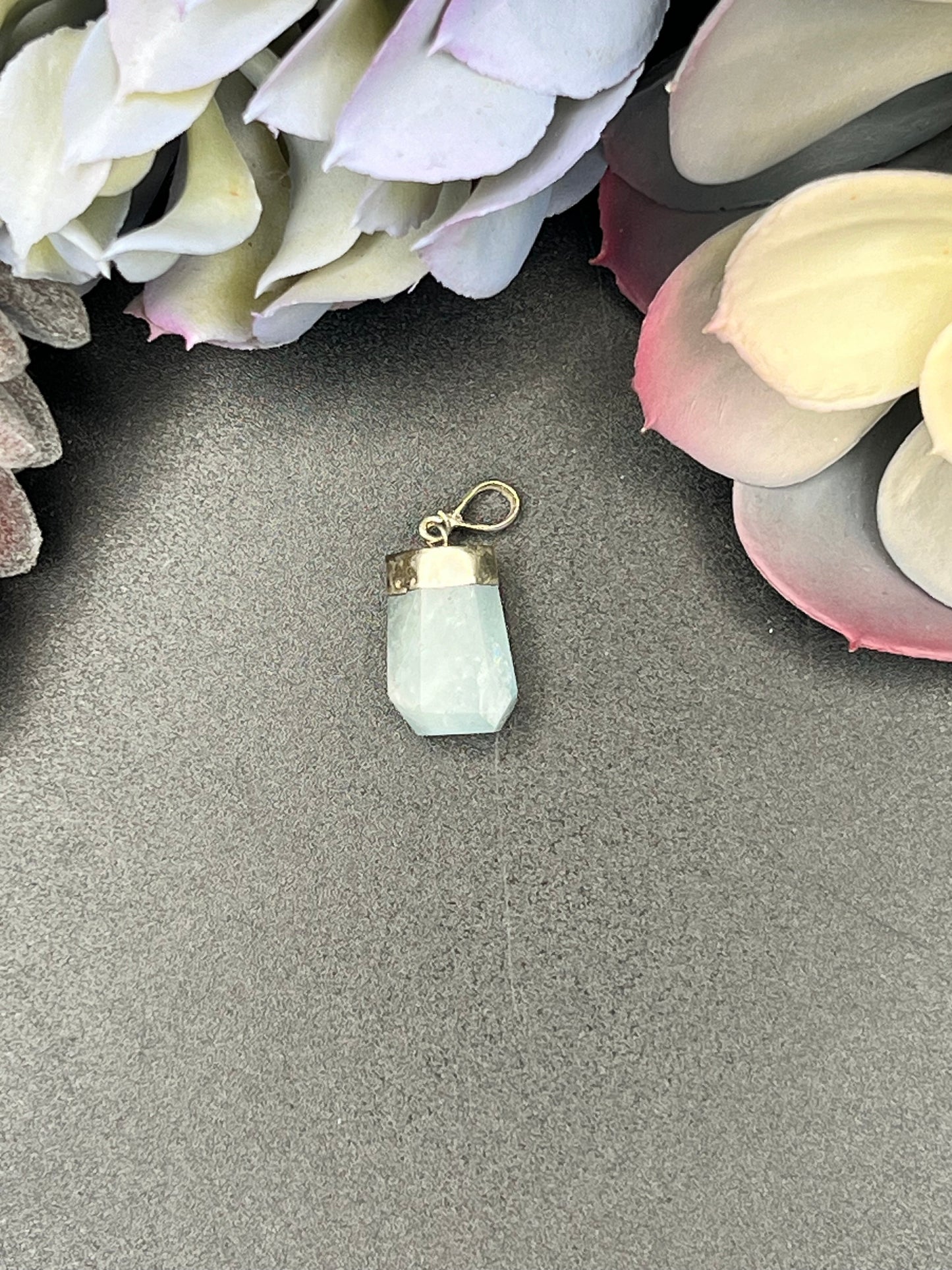 aquamarine point pendant