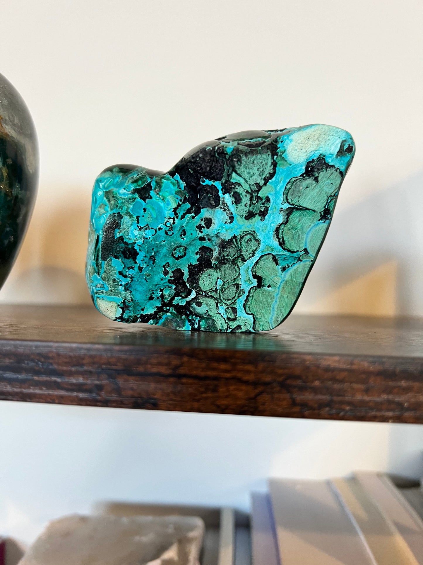 chrysocolla malachite partially polished pieces