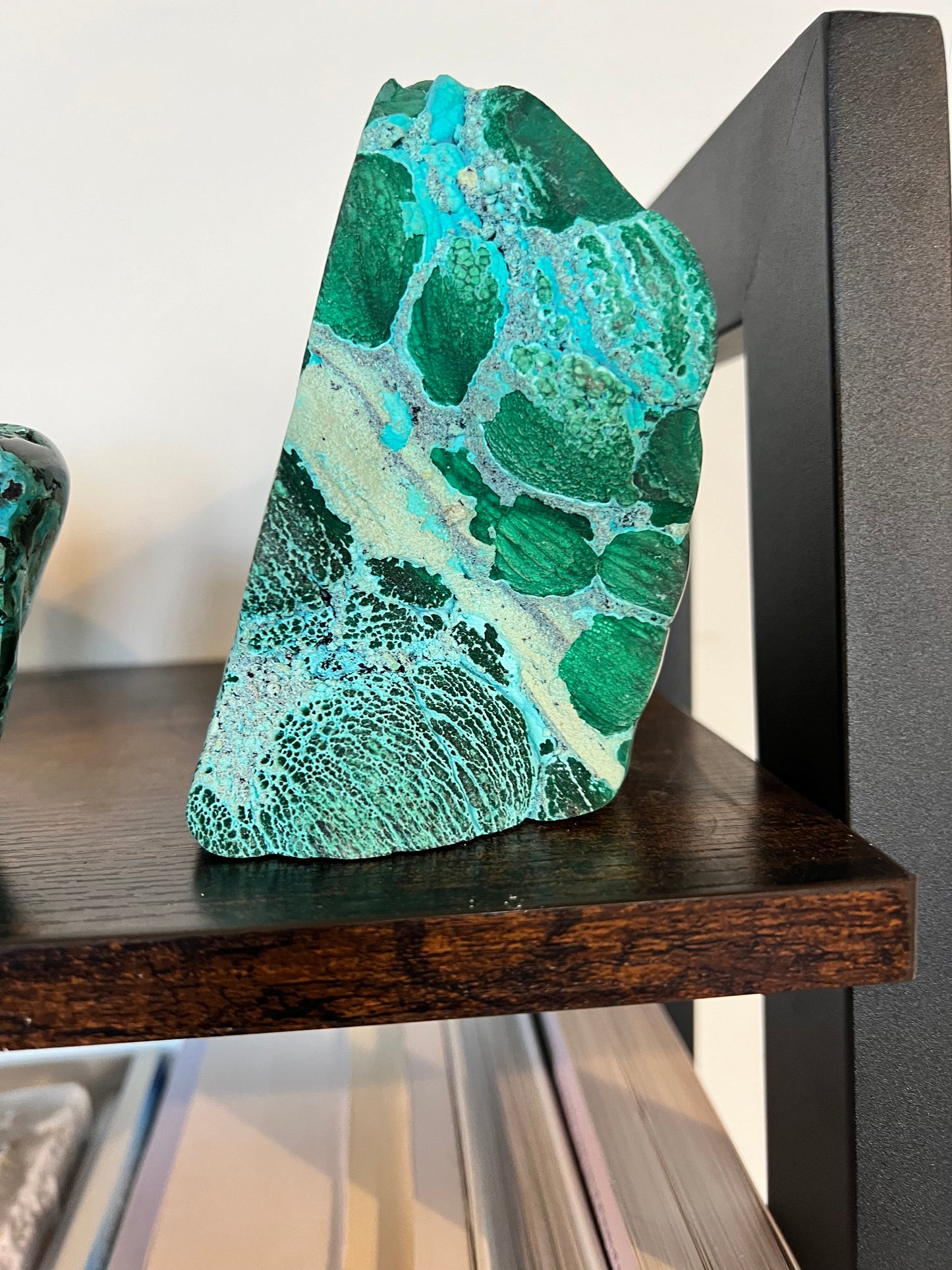 chrysocolla malachite partially polished pieces