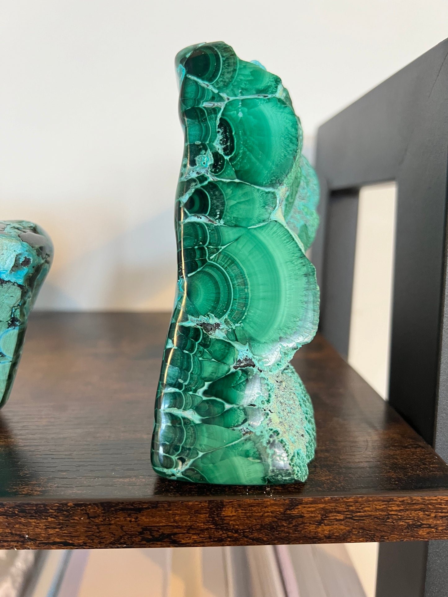 chrysocolla malachite partially polished pieces