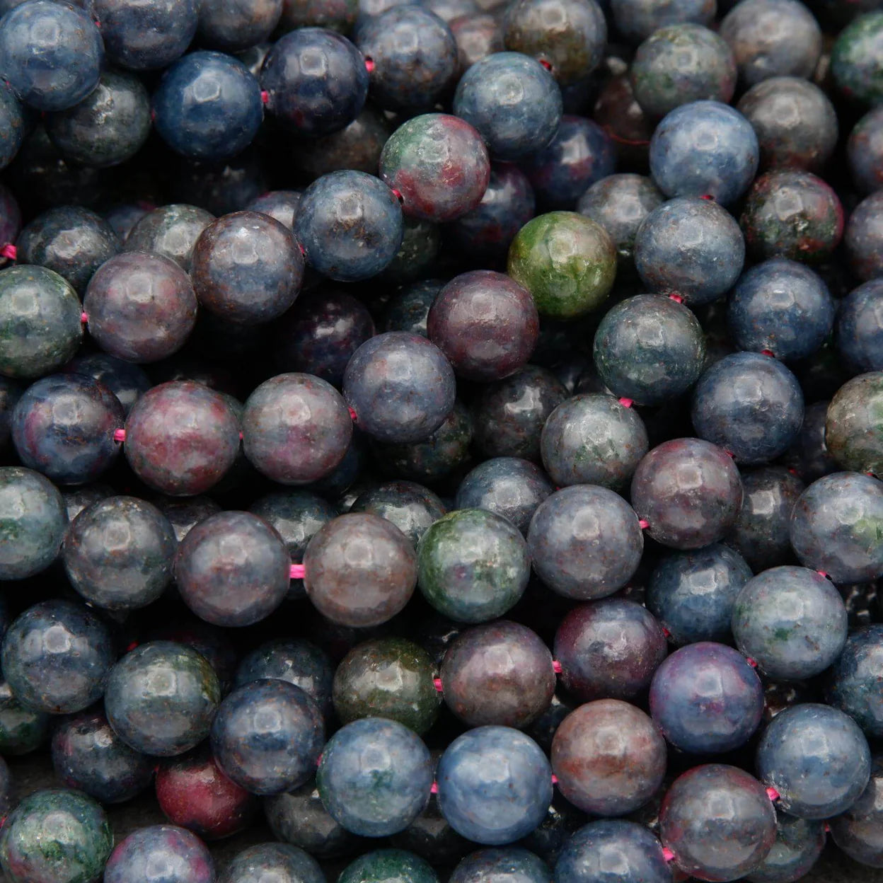 ruby in kyanite beaded bracelets (8mm beads)