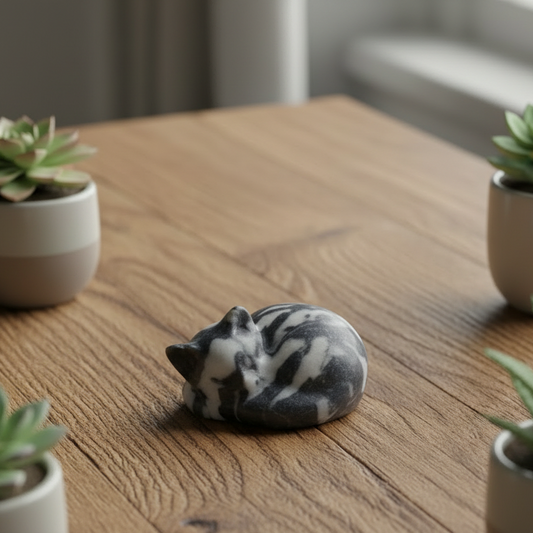 zebra jasper sleeping cat