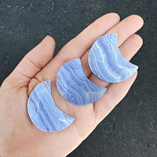 blue lace agate moons