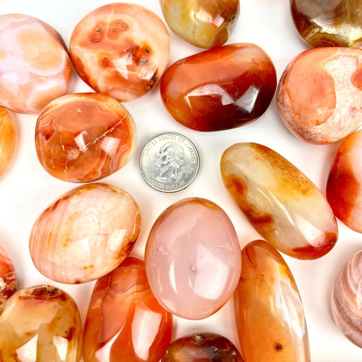 carnelian palm stone