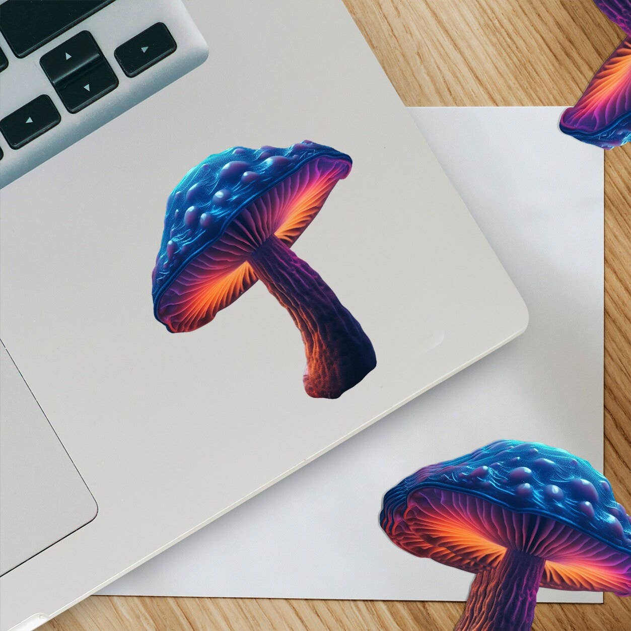Glowing Mushroom Sticker- Realistic, Glowing