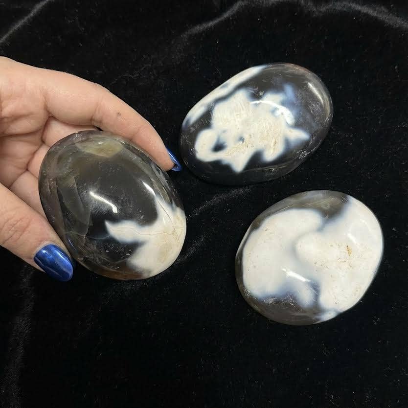 orca agate palm stone