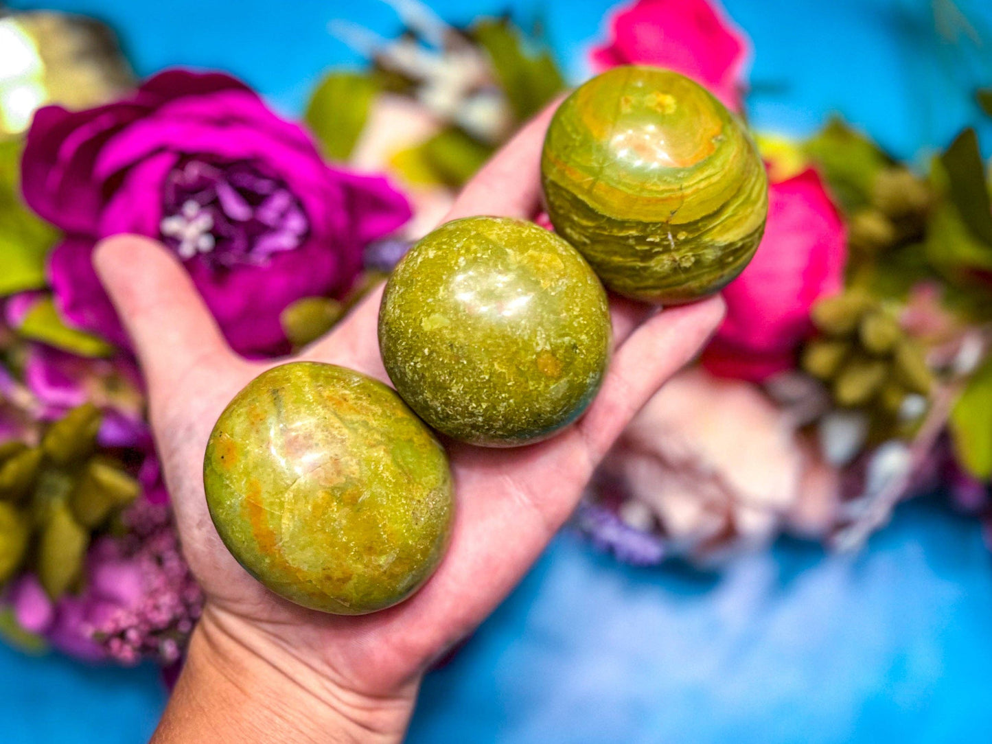 green opal palmstones
