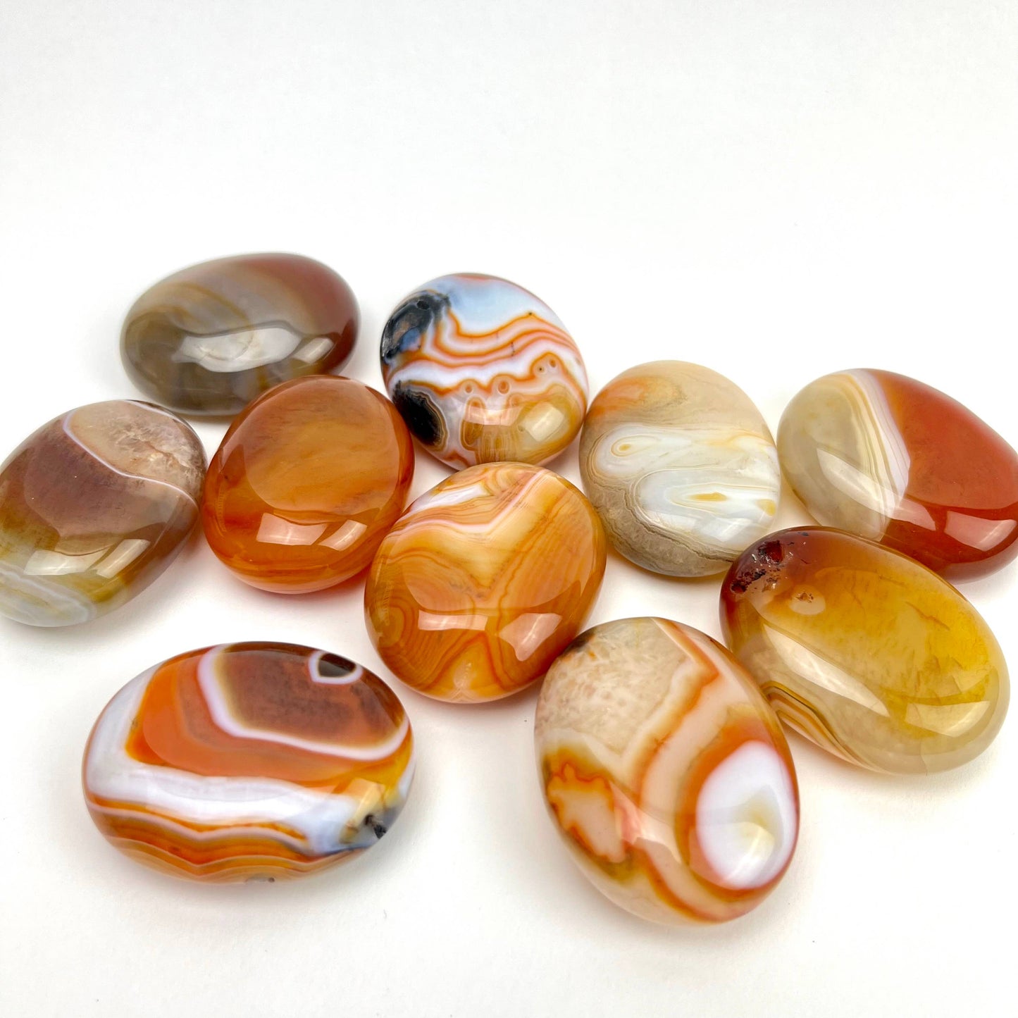 banded carnelian palmstone