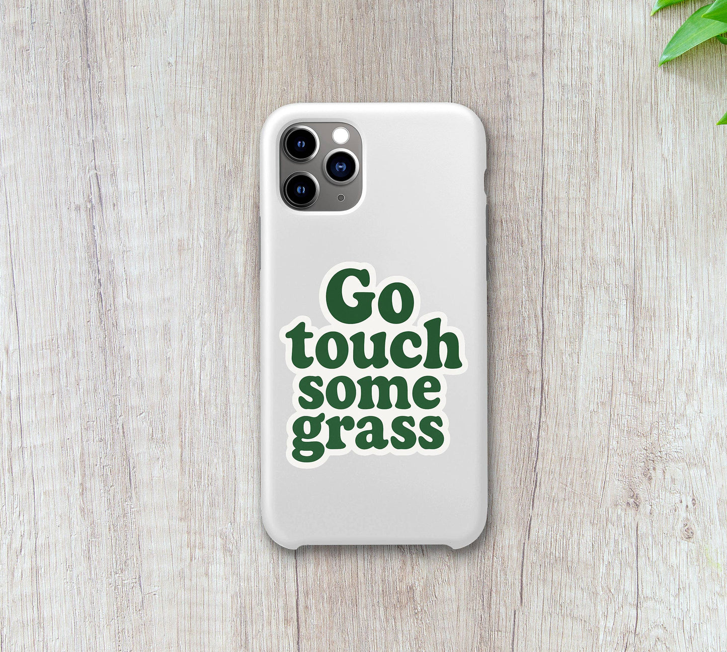 Go Touch Some Grass • Funny Retro Outdoorsy Sticker