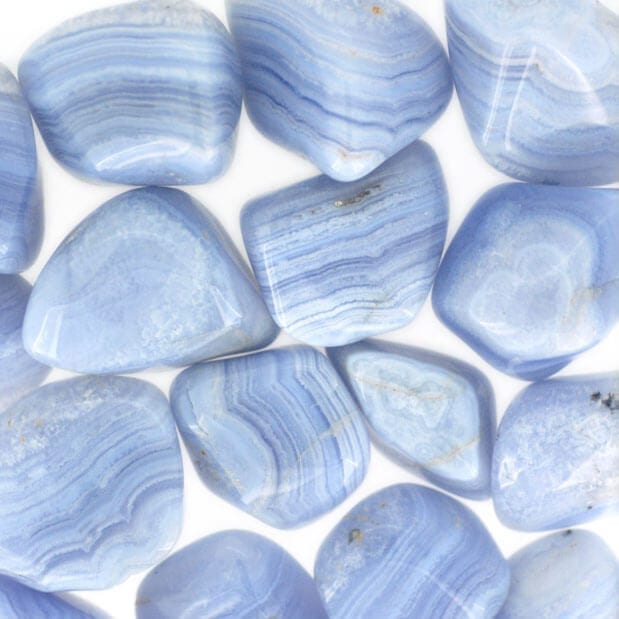 blue lace agate tumbles