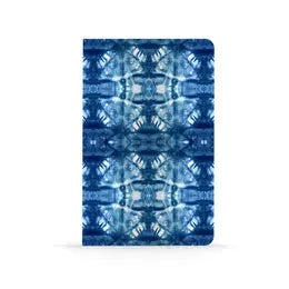 blue tie-dye journal
