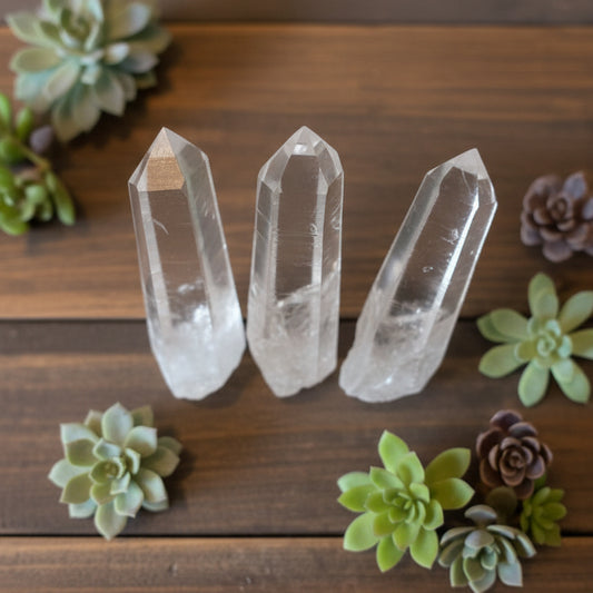 Lemurian quartz points