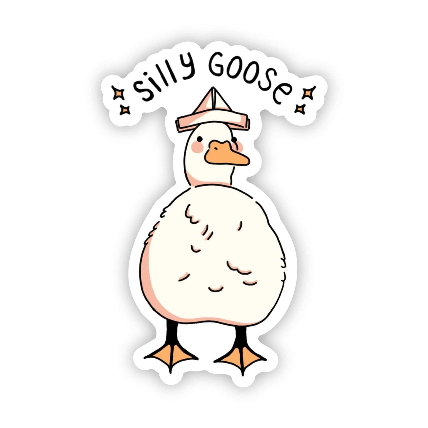 silly goose animal pun sticker