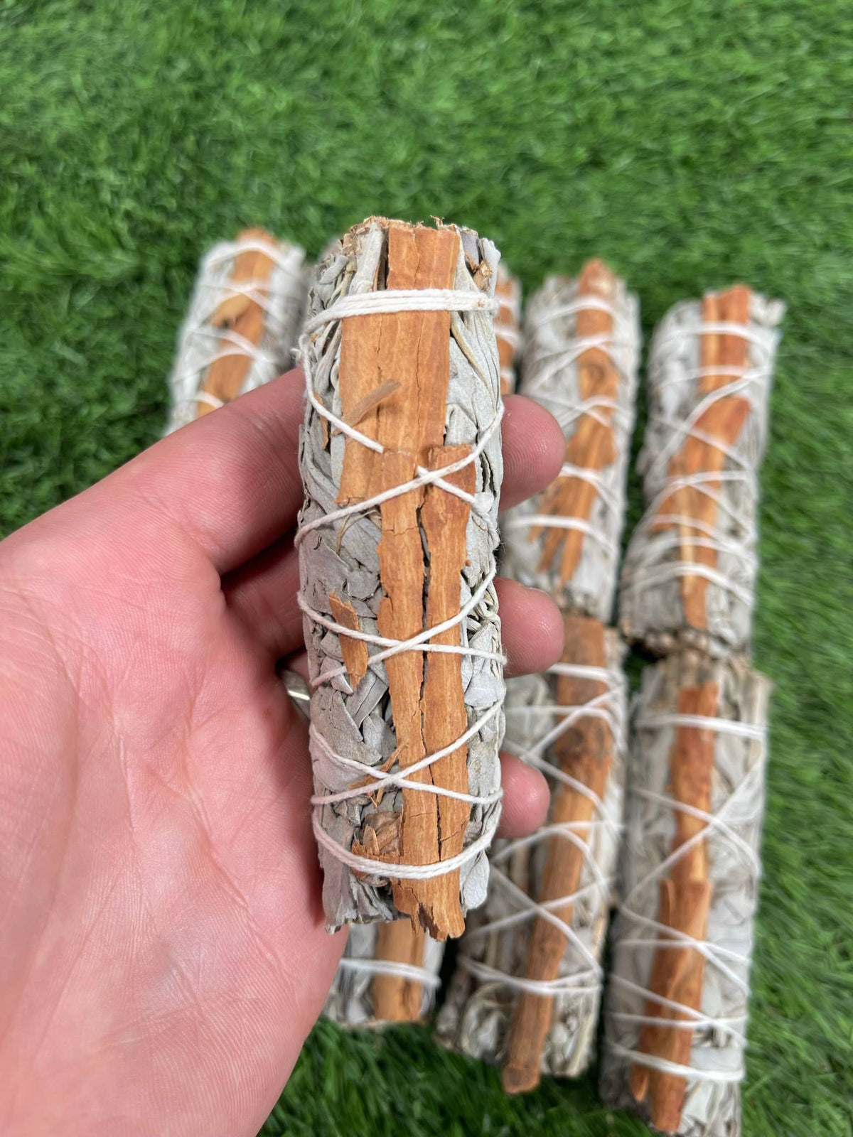white sage and cinnamon herb bundle