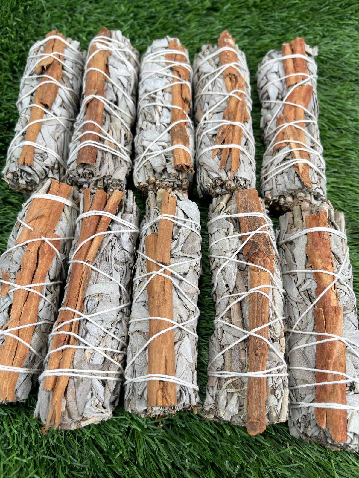 white sage and cinnamon herb bundle
