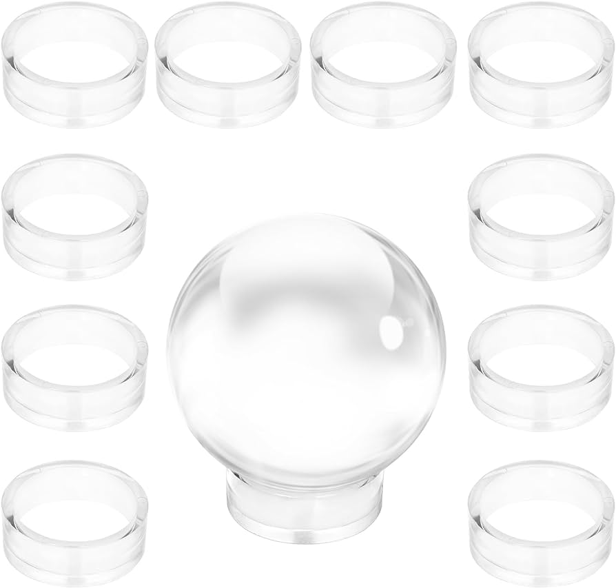 plastic stands for crystal spheres