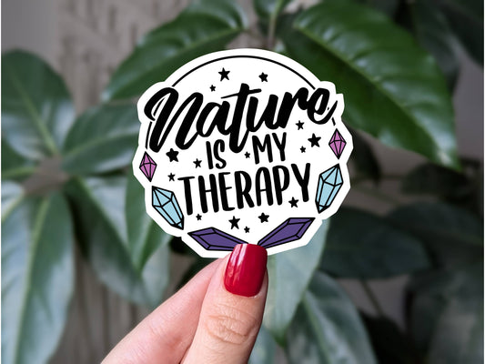 Nature Is My Therapy vinyl sticker