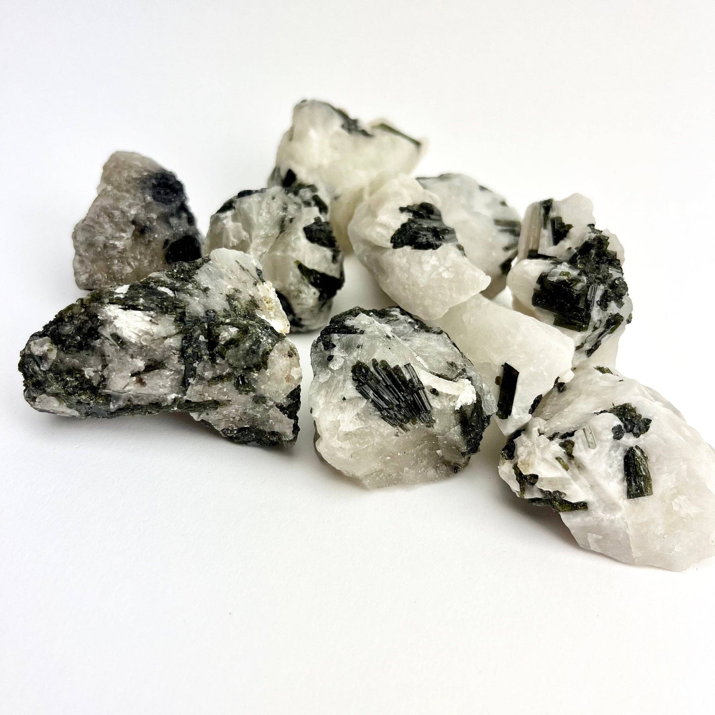 raw green tourmaline in quartz (60mm - 90mm)
