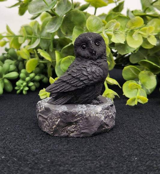 shungite owl figurines