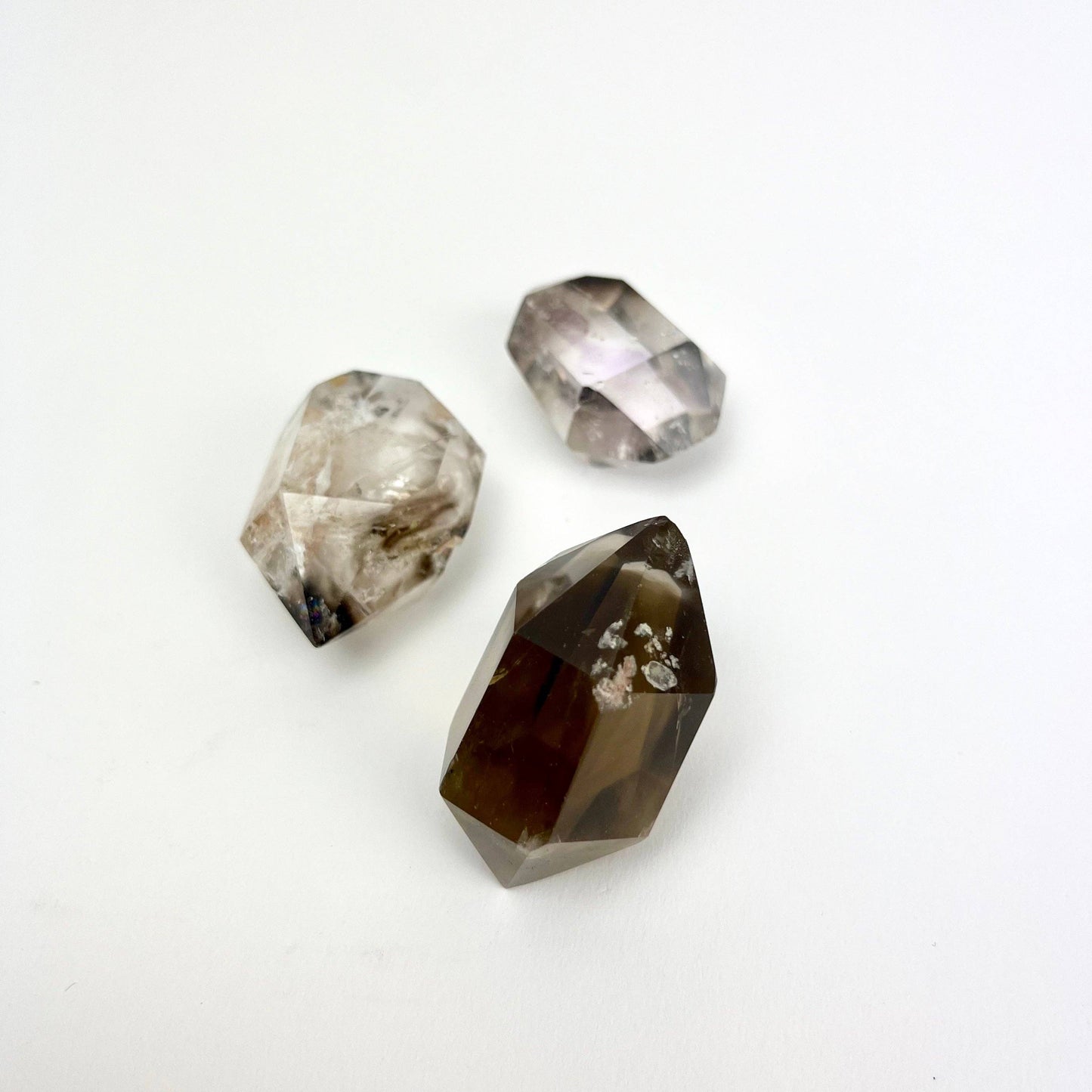 included double-terminated smoky quartz