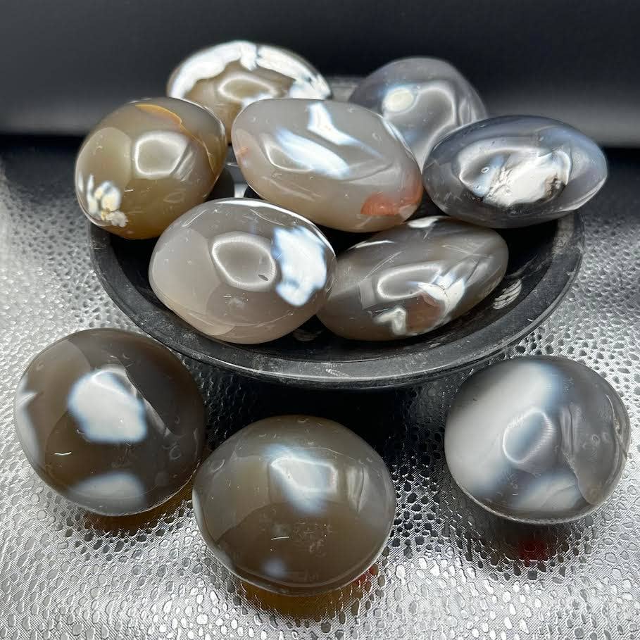 orca agate palm stone