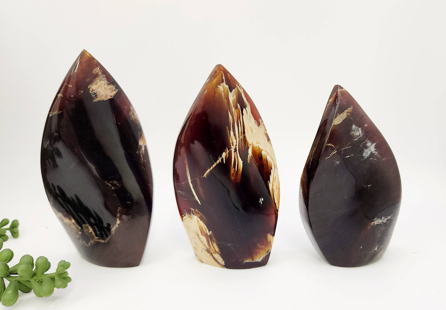 blue amber freeform flame