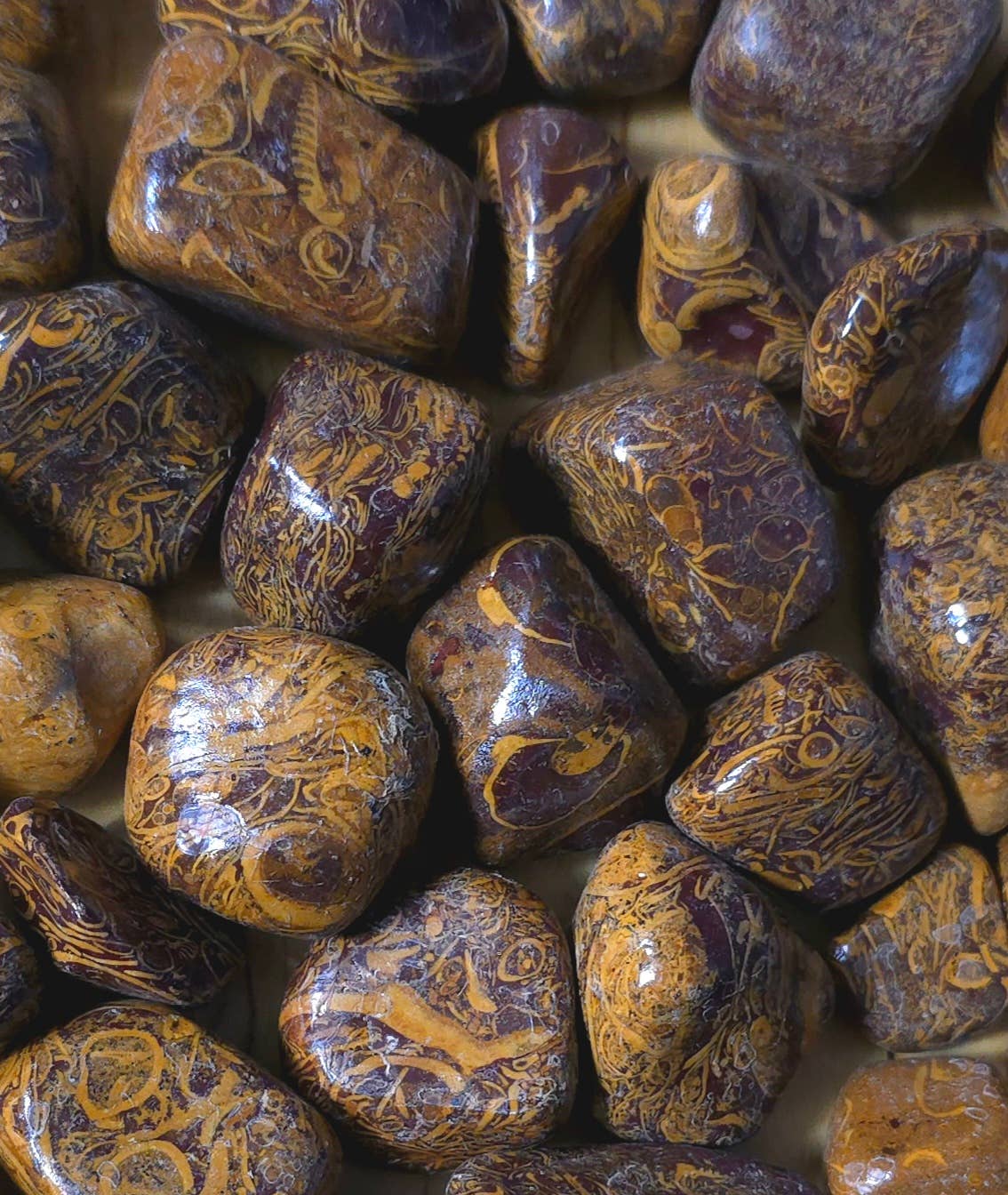 calligraphy stone tumbles