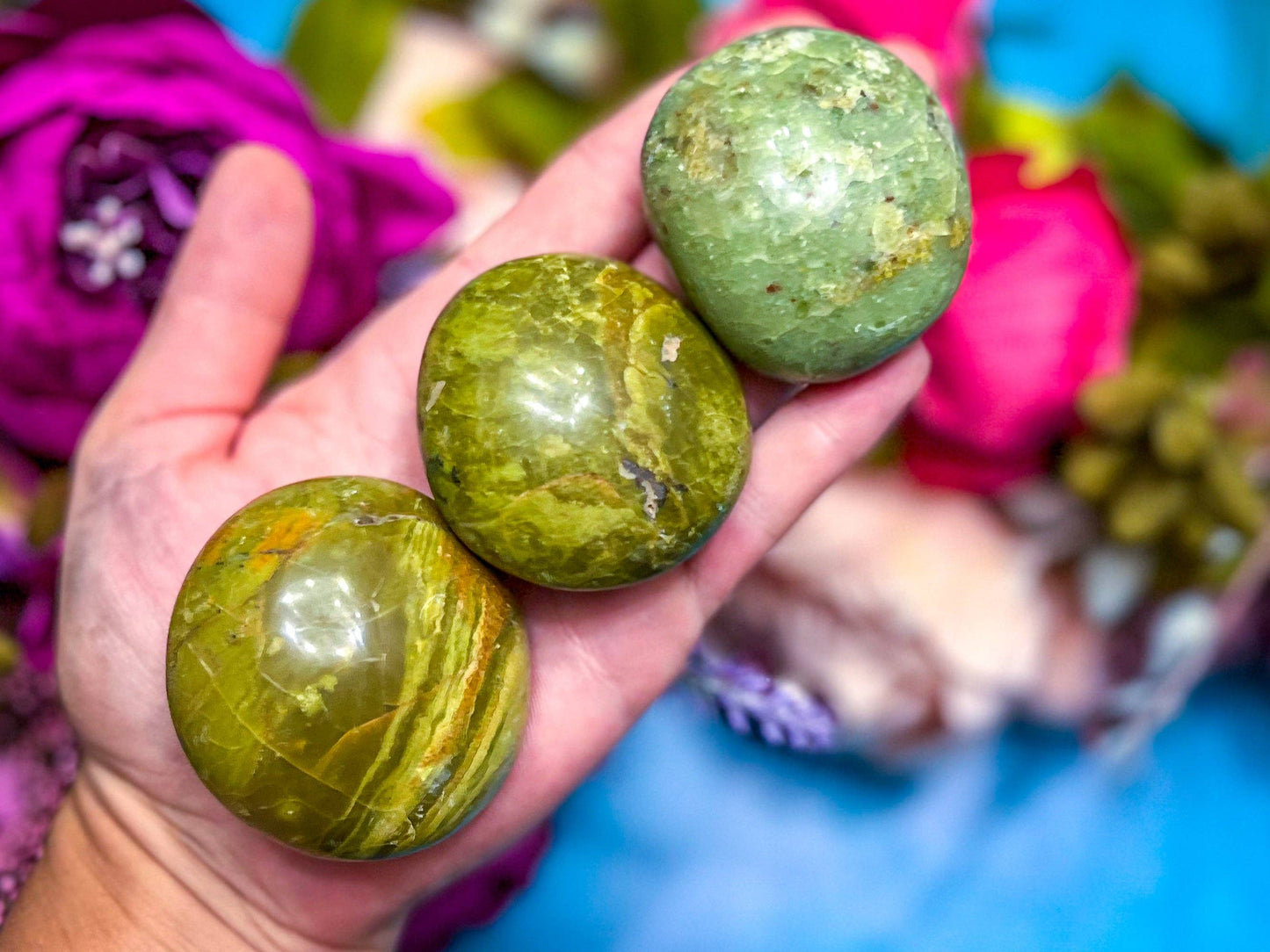 green opal palmstones