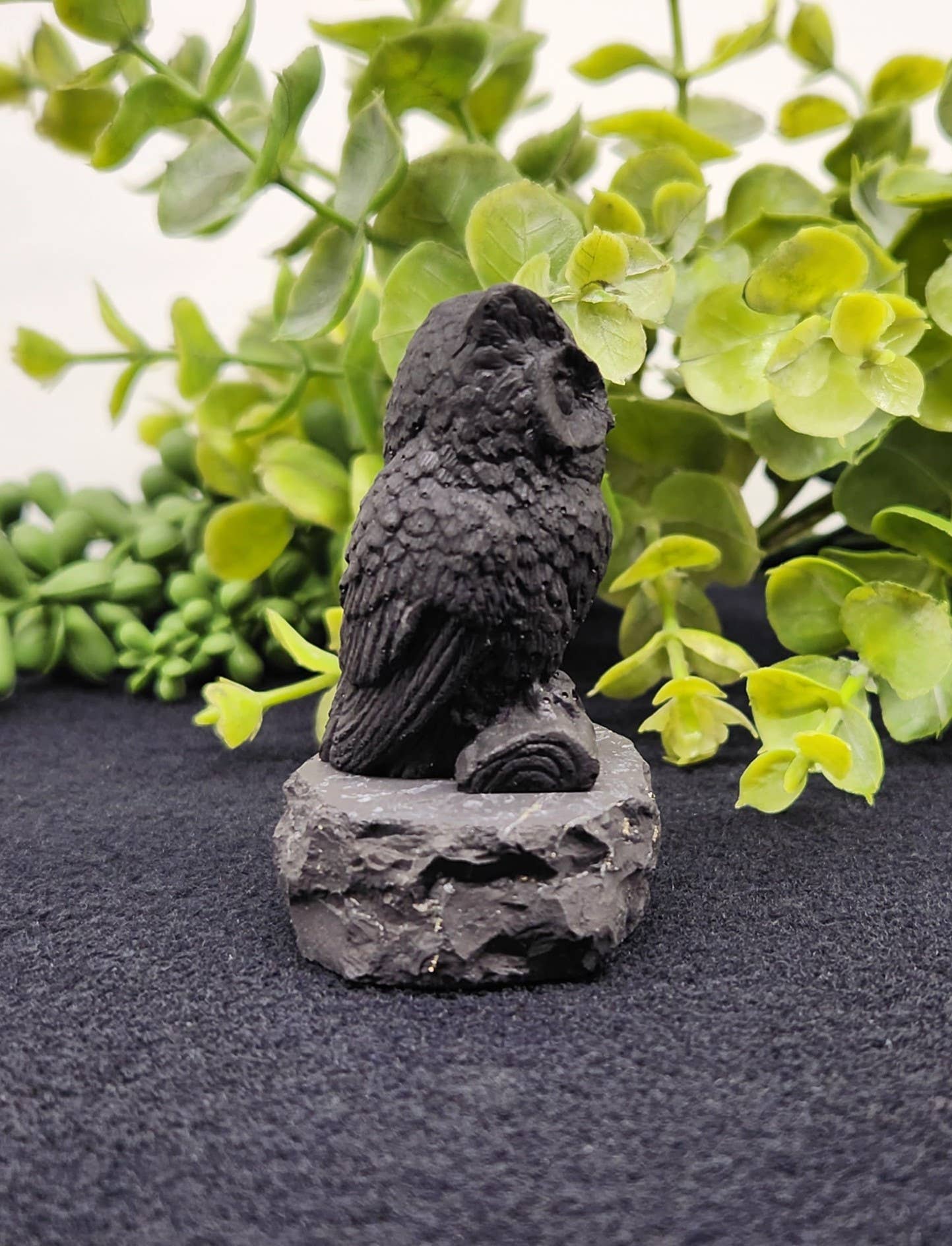shungite owl figurines