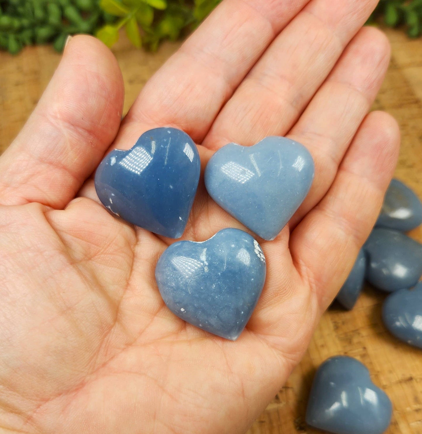 angelite hearts