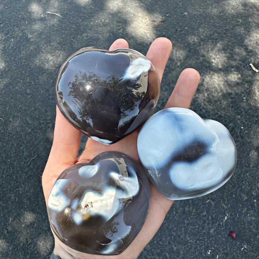 orca agate heart