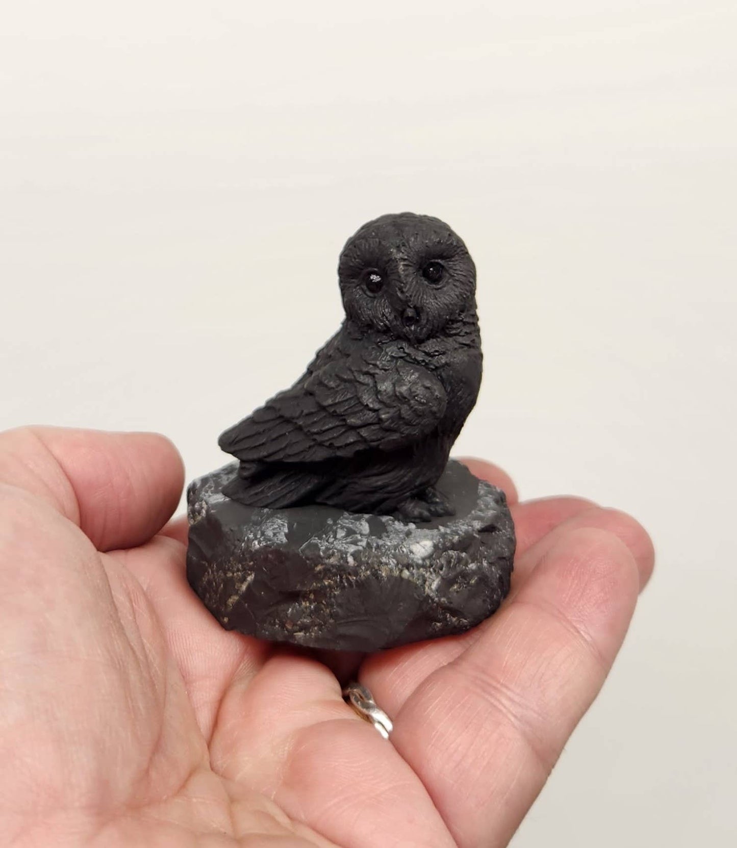 shungite owl figurines