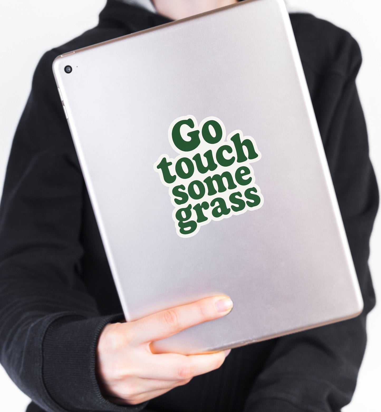 Go Touch Some Grass • Funny Retro Outdoorsy Sticker