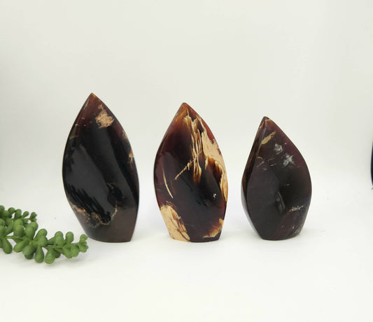 blue amber freeform flame
