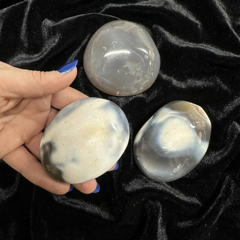 orca agate palm stone