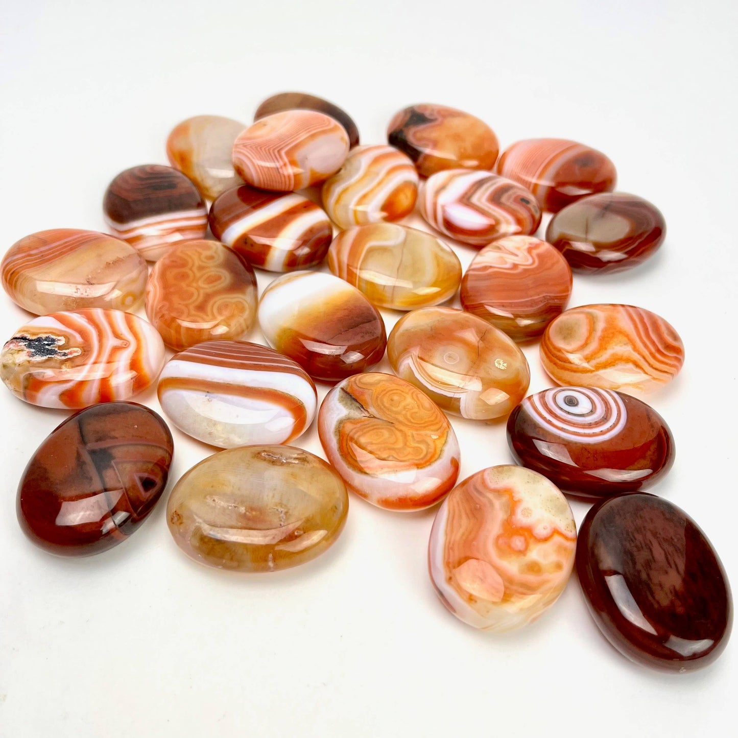 banded carnelian palmstone