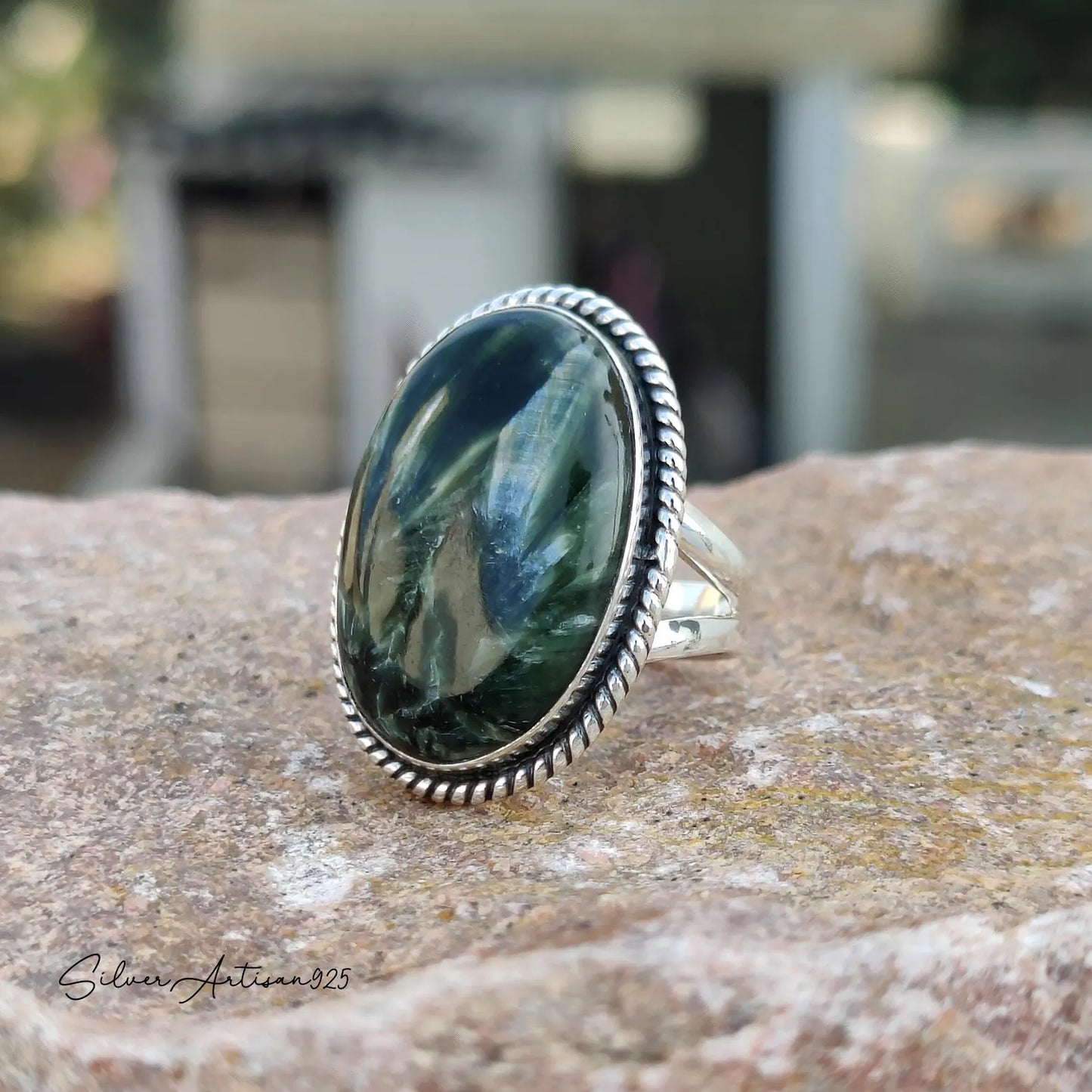 seraphinite ring (size 7.25)