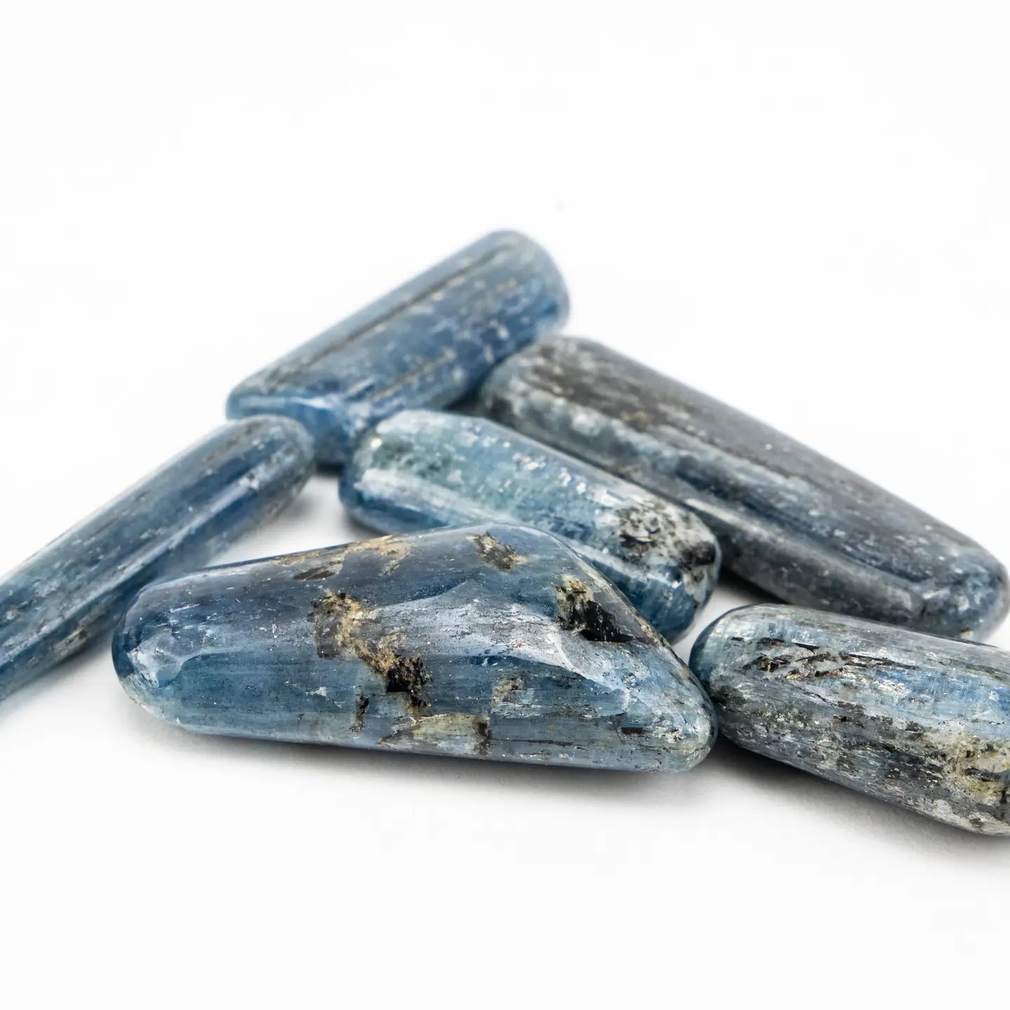 blue kyanite tumbles