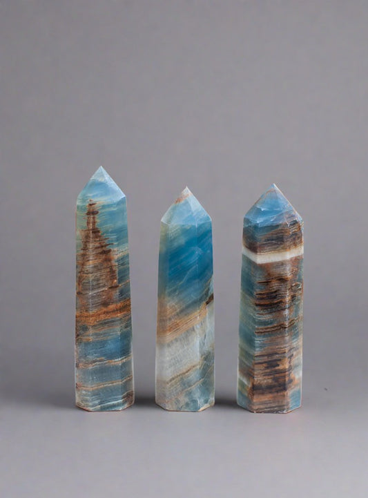 Lemurian aquatine calcite towers